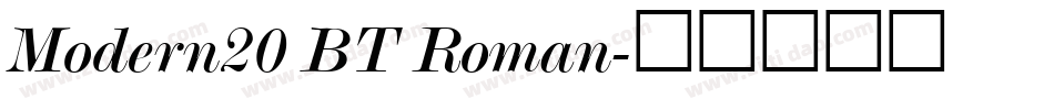 Modern20 BT Roman字体转换